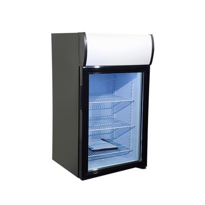 China Single-temperature 68L Mini Display Beer Refrigerator Countertop Mini Fridge for sale