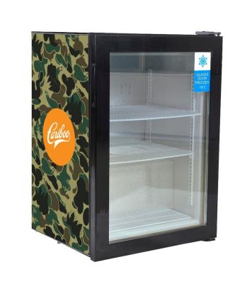 China China Hot Sales Portable Single Temperature Mini Ice Deep Freezer With Straight Glass Door CE ETL for sale