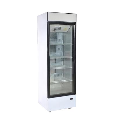 China Single-temperature 410L Display Beverage Hot Beer Cooler Glass Door Commercial Vending Fridge for sale