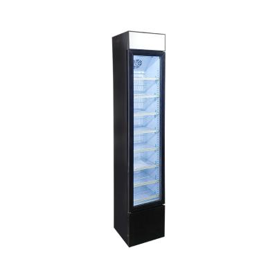 China MEISDA SC105B Single-temperature Single-temperature Glass Door Refrigerator 105L Slim Upright Glass Display Cooler for sale