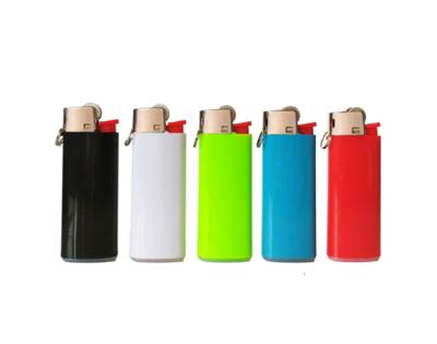 China Safety Plastic Disposable Butane Lighter FH-206 With Keychain Flint Gas Lighter Custom for sale