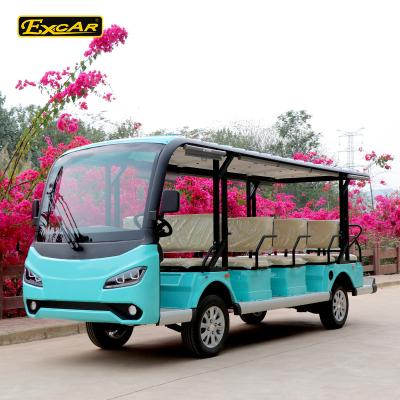 China Excar Production 72V 14 Seats Electric Bus Tour Car / Electric Sightseeing Bus 25% for sale