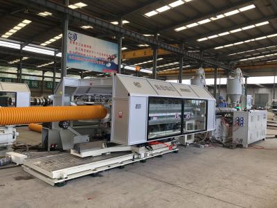 China Automatic Double Wall Corrugated Pipe Cutter HDPE PP PVC Plastic Forming Machine zu verkaufen