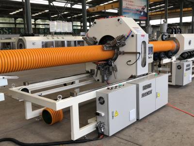 China Horizontal Single Screw DWC Pipe Machinery Production Line For HDPE PP PVC Drain Pipe for sale