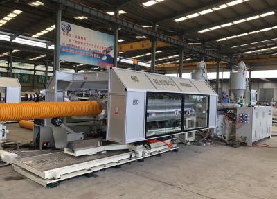 China Productielijn voor dubbele wand golfdrainagebuizen DWC-buismachine voor HDPE-PE-plasticbuis Te koop