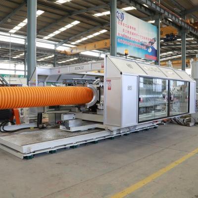 China Automatische productielijn voor golfdraadbuizen van kunststof PVC-machine voor het maken van waterbuizen Te koop