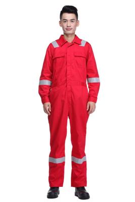 China Professional Washing Flame Retardant Coveralls Workwear With Reflective Tape for sale