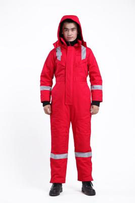 China Batas a prueba de viento del invierno de la prenda impermeable de los trajes del congelador del OEM con el material de Nomex IIIA en venta