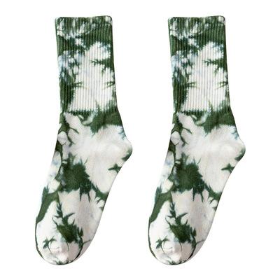 China QUICK DRY men's cotton thongs new style tie dye woman thongs spring breathable Autumn Socks for sale