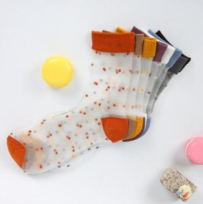 China QUICK DRY Ladies Socks Slim Summer Sheer Lace Elastic Net Sock Mesh Sheer Women Stockings Socks for sale