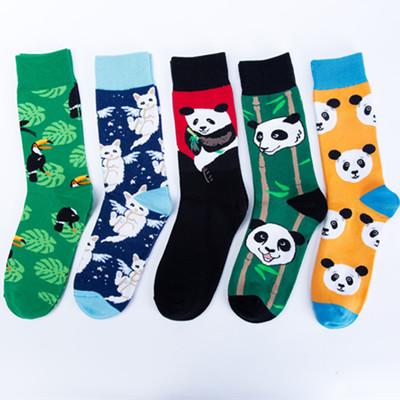 China Autumn Winter Fancy Socks For Men's Breathable Polyester And Cotton Funny Animal High Quality Socks for sale