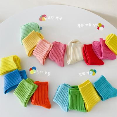 China Sporty Candy Colored Baby Kids Slouch Boots Middle Tube Non-slip Korean Version Of Children Girls Cute Socks for sale