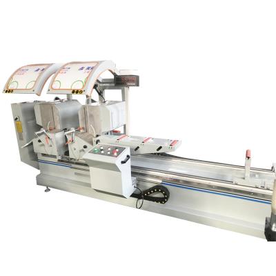 China Building Material Shops Aluminum Profile Window Door Double Head 45 Degree Miter Cutting Saw Machine for sale