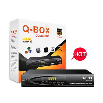 China Full HD 1080P Q-BOX CONCORDE Hot Selling Decoder S2+T2+C DVB Digital Combo Receiver with IPTV and IKS for sale