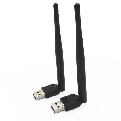 China Dongle 5370 Radio Desktop 2.4GHz WiFi USB Adapter with External High Gain Antenna for sale