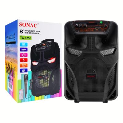 China SONAC TG-8250 12 Light LED Colorful Loudspeaker Woofer Wireless Ball Speaker For Desktop for sale