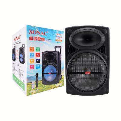 China Colorful Sound Light SONAC TG-W12 LED Speaker Microphone Sound Bar Speaker Radio LED Speaker for sale