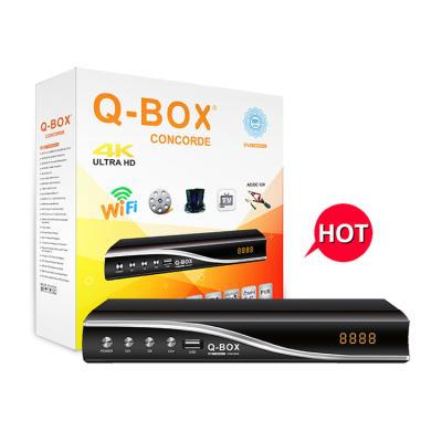 China OTHER Q-BOX CONCORDE New Smart Card Decoding Combo TV Set Top Box Support AV Receiver 5.1 T2 S2 TV Combo Receiver for sale