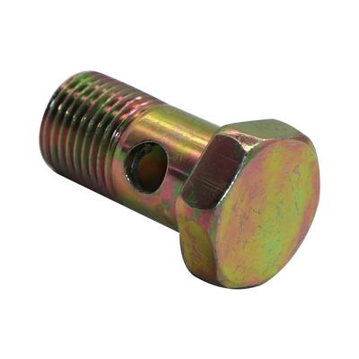 China ZM Banjo Bolt Cavity Screw M10 Steel Automotive Fasteners Galvanized Banjo Pipe Barb Bolt Fitting Banjo Bolt for sale