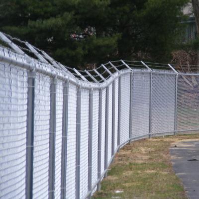 China Easily Assembled PVC Coated 8 10 Gauge 6foot 6ft 8ft High Green Wall Design Chain Link Fence for sale