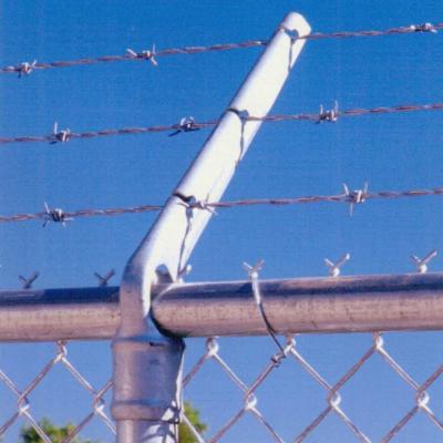 China Easily Assembled PVC Coated Galvenized 8ft Fabrics Manufacturer Steel Screen Stretcher Pole Chain Link Fence For Court for sale