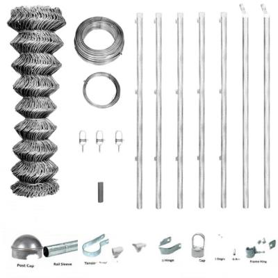 China 5 6 7 ft Heavy Duty Galvanized Chain Link Fence Easily Assembled With Accessories Fittings for sale