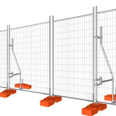 China Wire Netting Easy Easily Assembled Portable Fencing Concrete Temporary Fence for sale