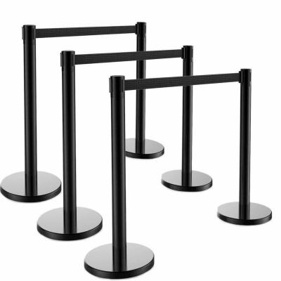 China Queue Line Stock Discount Retractable Belt Line Stand Up Pole Solutions Mail Barrier Racks for sale