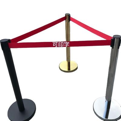 China Running Row Shed 3 Belt Length Line Line Up Poles Stand Up Solutions Post Barrier Retractable Belt Brackets For Crowd Control for sale