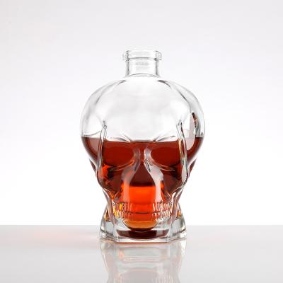 China Unique Odd Shaped Glass Wine Bottle Empty Wine Bottles For Rum Shell Plum Wine Glass Bottle for sale