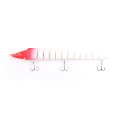 China 5Colors 46g/23cm 2# Artificial Multisection Plastic Hard Bait With 3D Hook Eyes Bionic Bait Swimbait Fishing Lure FS817 for sale