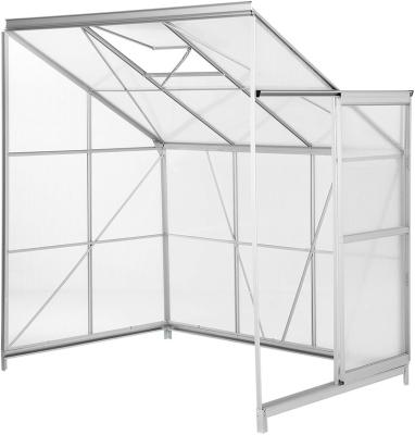 China Easily Assembled Aluminum Side Greenhouse Layers Chassis With Rustproof Steel Base And Covers Ventilation Windows 3 Rooms for sale