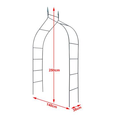 China Easily Assembled Garden Rose Arbor Metal Canopy For Plant Garden Lawn Climbing Outdoor Flower Stand for sale