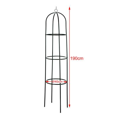 China Easily Assembled Metal Garden Obelisk Trellis For Plant Climbing Flower Stand for sale