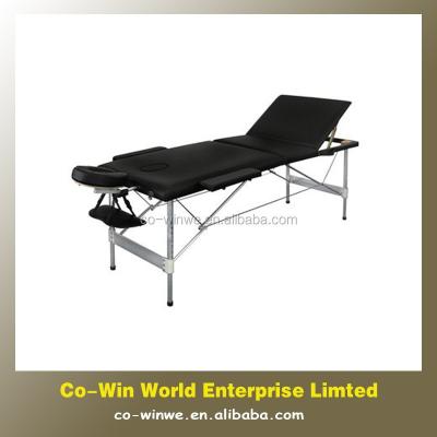 China Massage Table 3 Sections Folding Portable Aluminum Massage Bed for sale