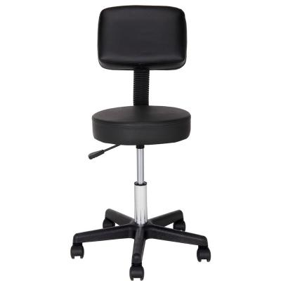 China 360 Degree Swivel + Adjustable Height 360 Degree Adjustable Salon Drafting Stool With Backrest Rolling Chair Meidcal Massage Facial Spa for sale