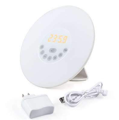 China Wireless Wake Up Light Sunrise Simulator Alarm Clock for sale