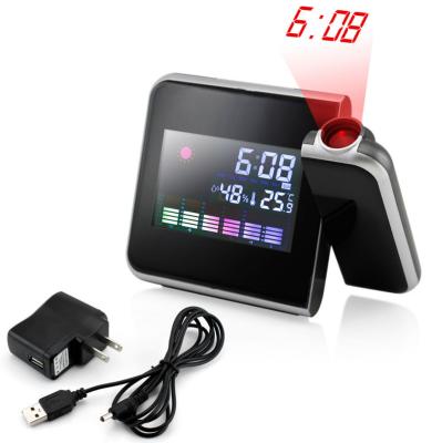 China Calendars Projection Digital Time LCD Color Screen Nap Alarm Clock for sale