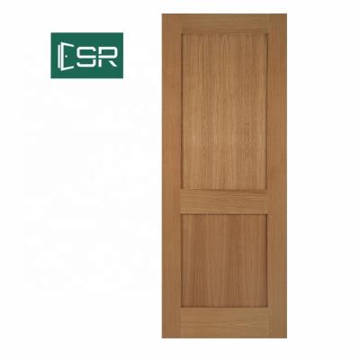 China Weatherproof 2-Panel Oak Veneered MDF Shaker Door Decorative Wooden Interior Door for sale