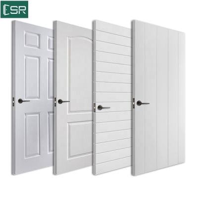 China Traditional interior HDF molded white door primer door for sale