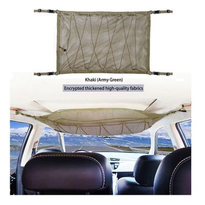 China Easy Install Fixed Car Accessories Ceiling Cargo Net Vehicle Supplies Roof Mesh Storage Bag Car Organizer Portable Hanging Inner Bag for sale