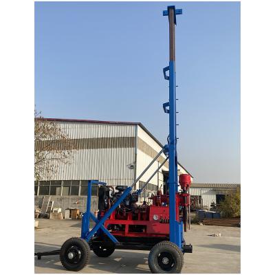 China Construction worksÂ   Depp 600 Meters Towed Diesel Hydraulic Water Well Drilling Rig Machine With BW200 Mud Pump Cheap Price For Sale for sale