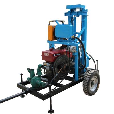 China Small Hydraulic Rotary Drilling Rig Home Use 100 Meter Water Well Drilling Rig Gold Mining Drilling Rig for sale