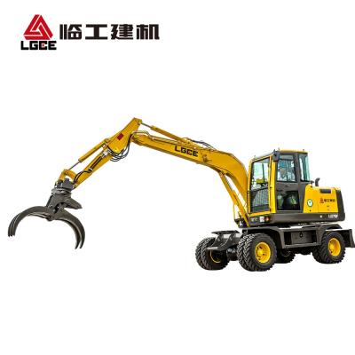 China LGCE Farms Brand 7t Wheel Excavator Wood Grab Price For Sale for sale