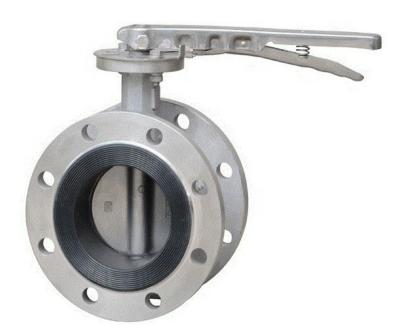 China Gold Stainless Steel Flanged Butterfly Valve for sale