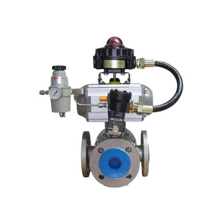 China General Four Way Pneumatic Ball Valve for sale