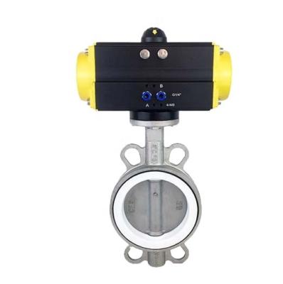 China General Cast Steel Single Flange Pneumatic Butterfly Valve for sale