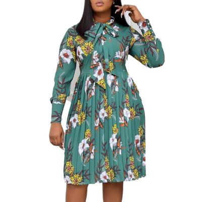 China Fashion Breathable Women Spring Casual Pleated Tropical Sexy Women Club Plus Size Dress for sale