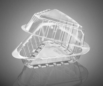 China Wholesale Disposable Clear Plastic Disposable Food Sandwich Wedge Box for sale