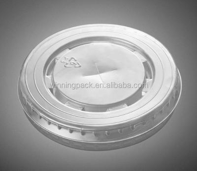 China Plastic Lids For Cups Wholesale Diameter 76mm Flat Surface Plastic Lid For 12OZ Cover Paper Cup for sale